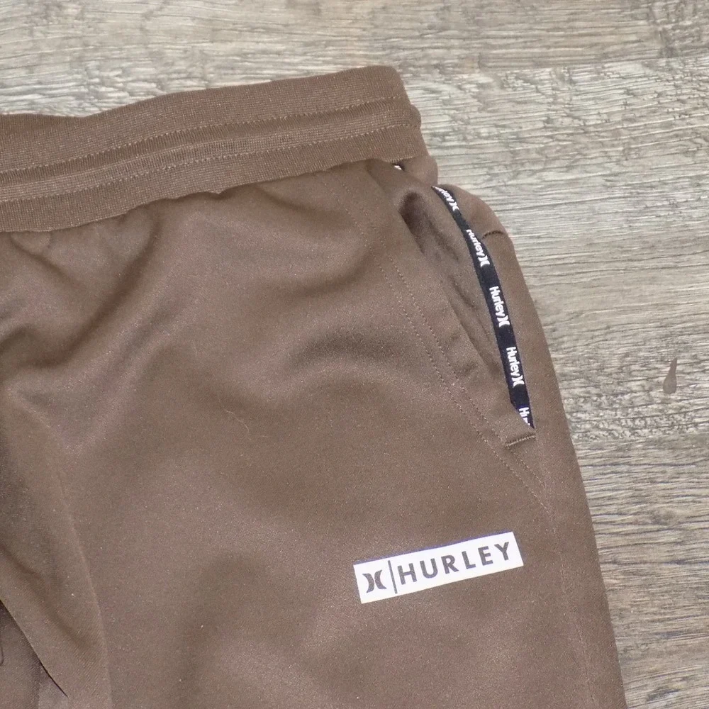 Hurley Joggers Mens Large Brown Tapered Athletic Sweatpants